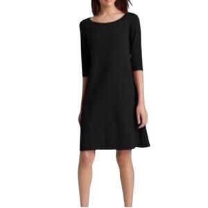 Eileen Fisher Classic Black Long Sleeve Dress